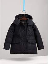 Thumbnail for your product : Burberry Detachable Raccoon Fur Trim Down-filled Hooded Puffer Coat