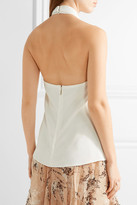 Thumbnail for your product : Jason Wu Embellished Stretch-cady Halterneck Top - Ivory