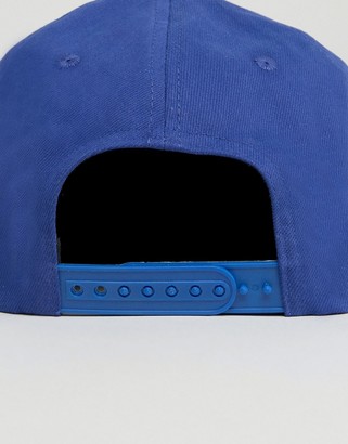 ASOS Snapback Cap In Cobalt Blue