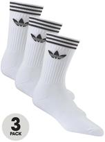 Thumbnail for your product : adidas Trefoil Logo Crew Socks (3 Pack)
