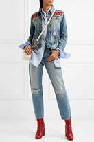 Thumbnail for your product : Gucci Embroidered Denim Jacket - Light denim