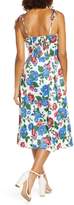 Thumbnail for your product : Charles Henry Floral Print Tie Strap Midi Sundress