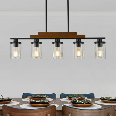 Millwood Pines 5 - Light Pendant with two layers of wood