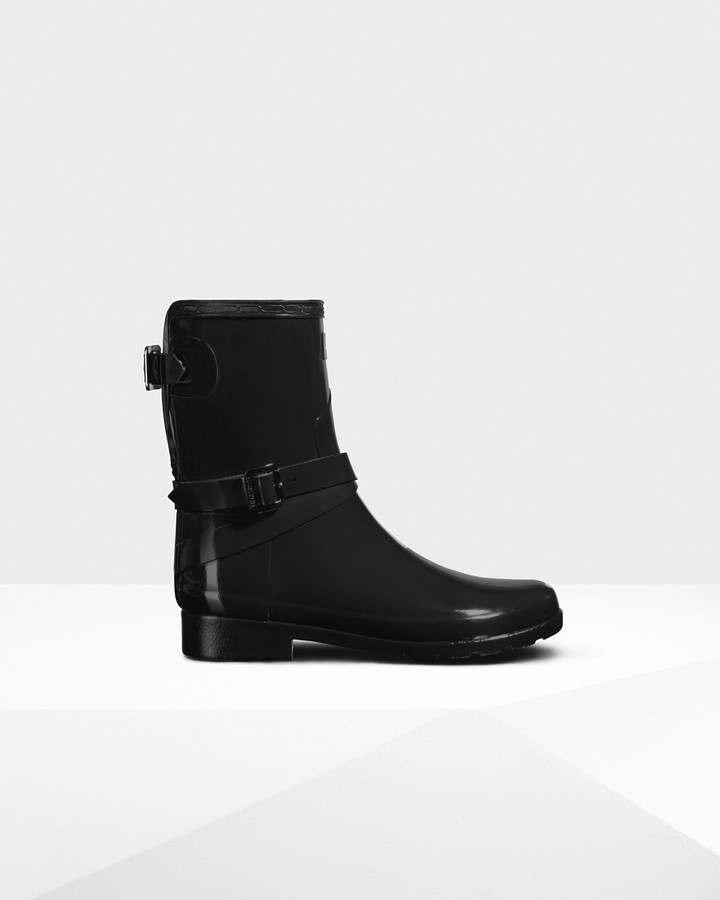 short black wellies womens