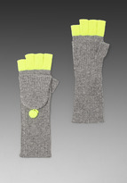 Thumbnail for your product : Autumn Cashmere 2 Tone Convertible Fingerless Gloves