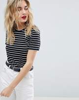 Thumbnail for your product : Warehouse Stripe Viscose T-Shirt