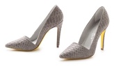 Thumbnail for your product : Alice + Olivia Dina Snake Embossed Pumps