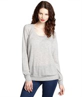 Thumbnail for your product : Qi heather grey cashmere scoop neck 'Calina' sweater