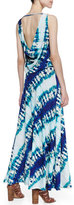 Thumbnail for your product : Veronica M Drop-Waist Diagonal Tie Dye Maxi Dress, Blue