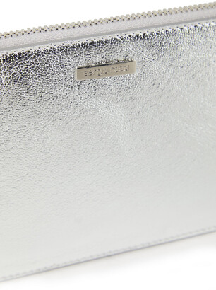Sergio Rossi Metallic Textured-leather Wallet