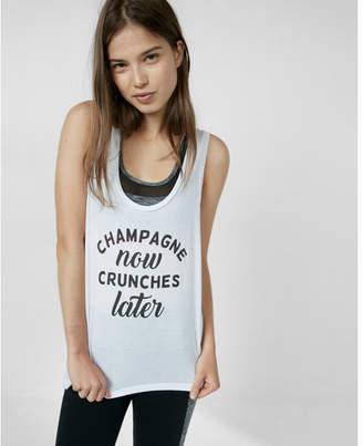 Express champagne now graphic tank