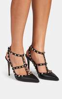 Thumbnail for your product : Valentino Garavani Women's Rockstud Leather Ankle-Strap Pumps - Black