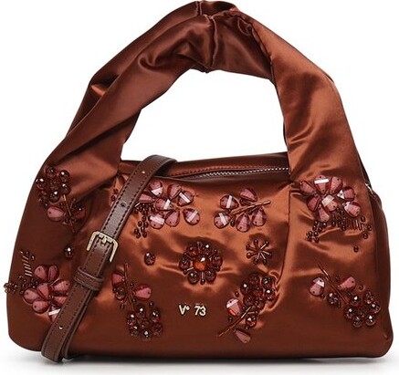 V73 Embellished Knot-Handle Shoulder Bag
