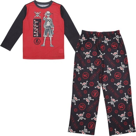 One Piece OnePieceLuffyStrawHatCrewBoy's2-PackPajamaSet-4