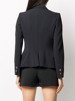 Thumbnail for your product : Elisabetta Franchi Embossed Button Front Slit Blazer