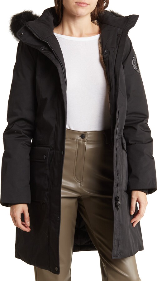 TOBOGGAN Sienna Water Resistant Faux Fur Trim Hooded Parka Jacket