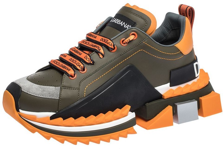 orange platform sneakers
