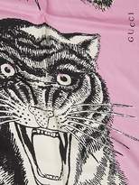 Thumbnail for your product : Gucci Tiger Face Print Scarf