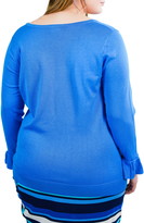 Thumbnail for your product : Marée Pour Toi V-Neck Flutter Cuff Knit Sweater