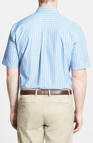Thumbnail for your product : Cutter & Buck 'Rhys' Classic Fit Stripe Short Sleeve Sport Shirt (Big & Tall)