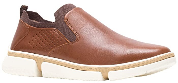 hush puppies mens brown leather casual shoes