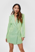 Thumbnail for your product : Nasty Gal Womens Petite Shimmer Double Breasted Mini Blazer Dress