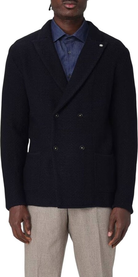 Manuel Ritz Double Breasted Knitted Blazer