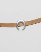 Thumbnail for your product : Glamorous Crescent Tan Tie Up Choker