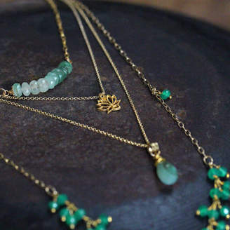 Artique Boutique Emerald And Onyx Layering Necklace Set