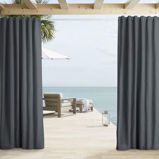 west elm Outdoor Solid Curtain - Cavern