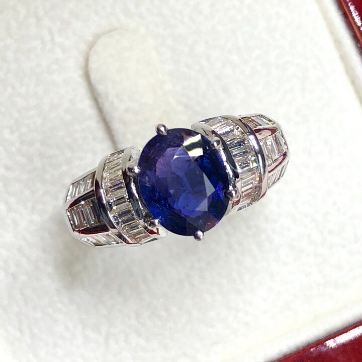 Etsy Unheated Ceylon 2.98Tcw Color Change Sapphire & Diamonds 18K Solid White Gold Ring Unisex Mens Engagement Untreated Certified Wedding Blue