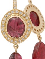 Thumbnail for your product : Jade Jagger Diamond, Spinel & 18kt Gold Drop Earrings - Red