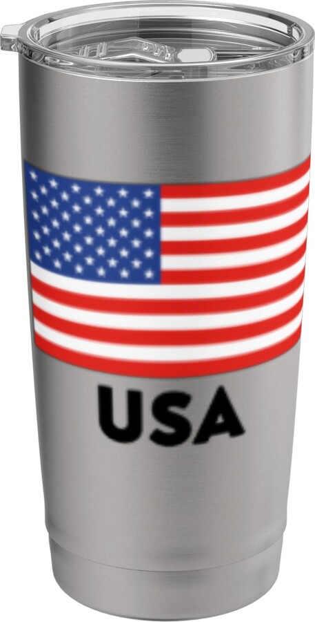 USA Heritage United States Family Dad Mom USA Flag United States Blue Red and White Stainless Steel Insulated Tumbler