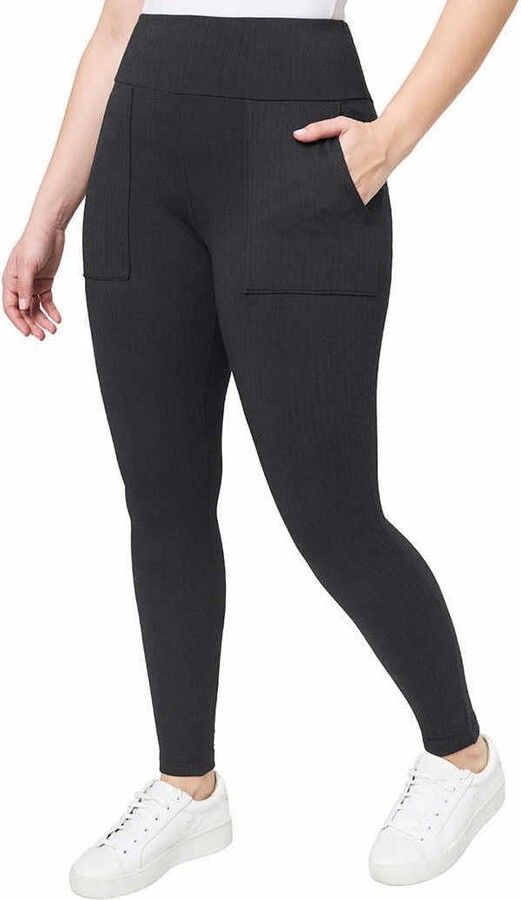 Mondetta Womens Midweight High Rise Jacquard Knit Legging