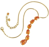 Thumbnail for your product : A-Z Collection Tangerine Crystal Necklace