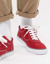 Thumbnail for your product : ASOS Design DESIGN oxford plimsolls in red canvas