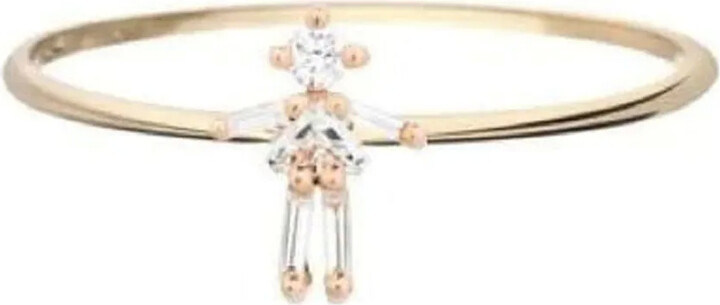 Little Ones Paris 18kt rose gold Girl diamond ring