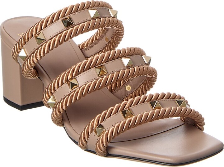 Valentino Rockstud 60 Leather Sandal