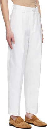 Ermenegildo Zegna White Pleated Jeans