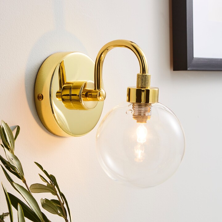 Dunelm Tanner Wall Light Gold ShopStyle