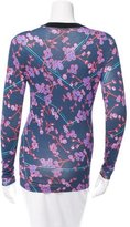 Thumbnail for your product : Carven Floral Print Long Sleeve T-Shirt w/ Tags