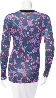 Carven Floral Print Long Sleeve T-Shirt w/ Tags