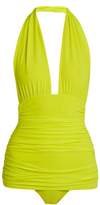 Thumbnail for your product : Norma Kamali Bill Halter Swimsuit - Womens - Yellow