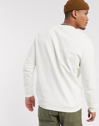 ASOS DESIGN sweatshirt in white with goodbye print