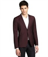 Thumbnail for your product : Prada burgundy mohair blend two button blazer