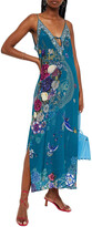 Thumbnail for your product : Camilla Crystal-embellished Printed Silk Crepe De Chine Midi Slip Dress