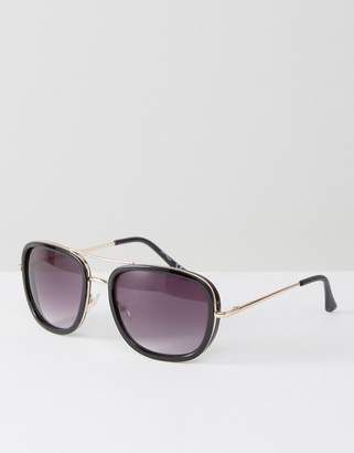 Jeepers Peepers Square Sunglasses With Double Brow