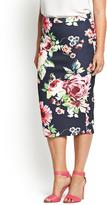 Thumbnail for your product : AX Paris CURVE Summer Floral Midi Skirt (Available in sizes 16-26)