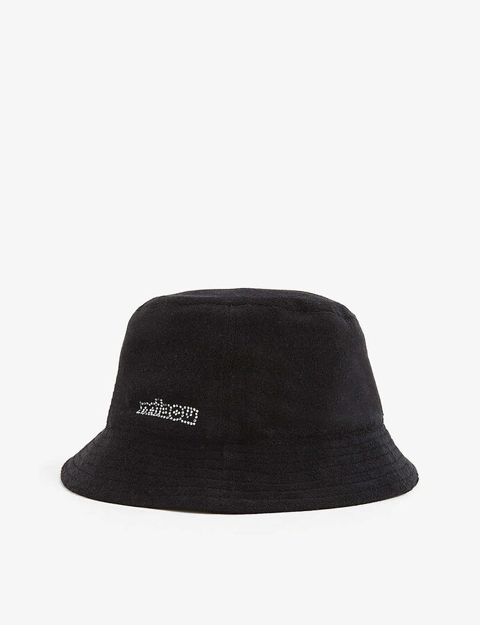Miaou Logo-embellished cotton bucket hat - ShopStyle