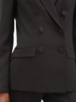 Thumbnail for your product : Pallas Paris Haviland Double-breasted Satin-lapel Wool Jacket - Black